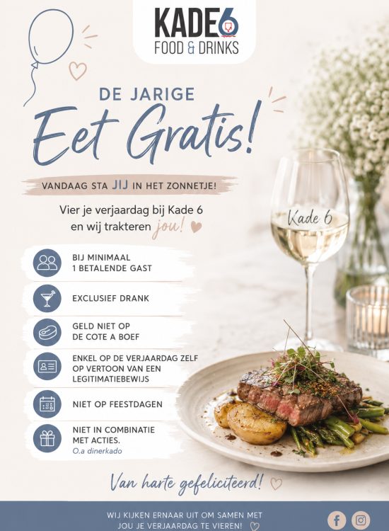 actie jarige eet gratis